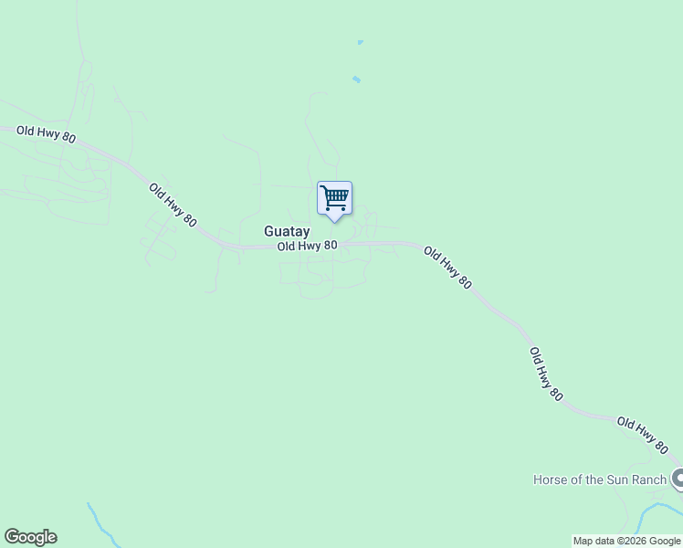map of restaurants, bars, coffee shops, grocery stores, and more near 27521 Old Highway 80 in Guatay