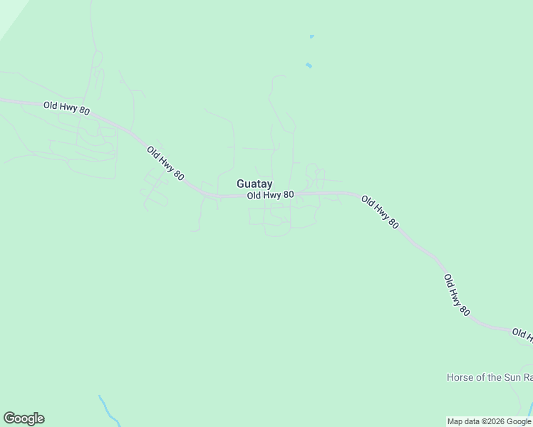 map of restaurants, bars, coffee shops, grocery stores, and more near 27521 Old Highway 80 in Guatay