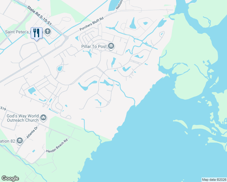 map of restaurants, bars, coffee shops, grocery stores, and more near 3024 Intracoastal View Drive in Mount Pleasant