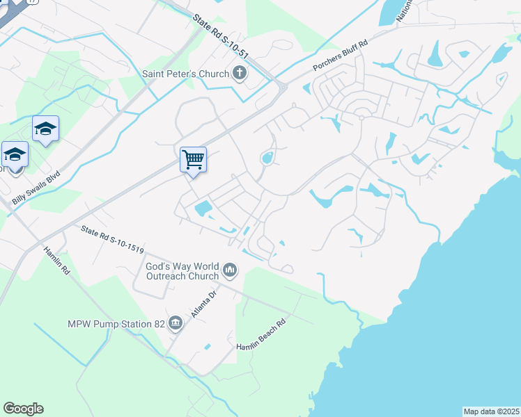 map of restaurants, bars, coffee shops, grocery stores, and more near 3360 Billings Street in Mount Pleasant