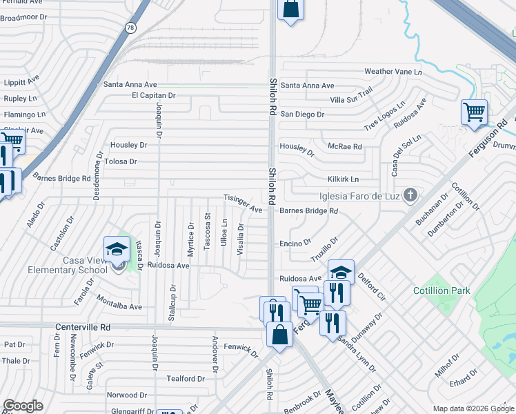 map of restaurants, bars, coffee shops, grocery stores, and more near 2837 Quanah Street in Dallas