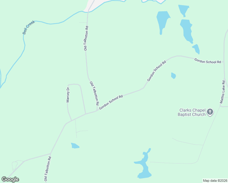 map of restaurants, bars, coffee shops, grocery stores, and more near 830 Gordon School Road in Thomaston