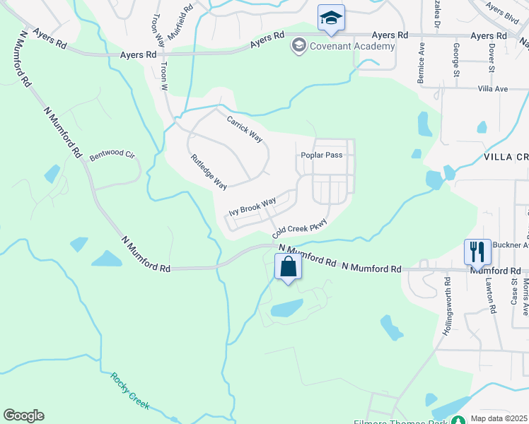 map of restaurants, bars, coffee shops, grocery stores, and more near 326 Harvest Walk in Macon