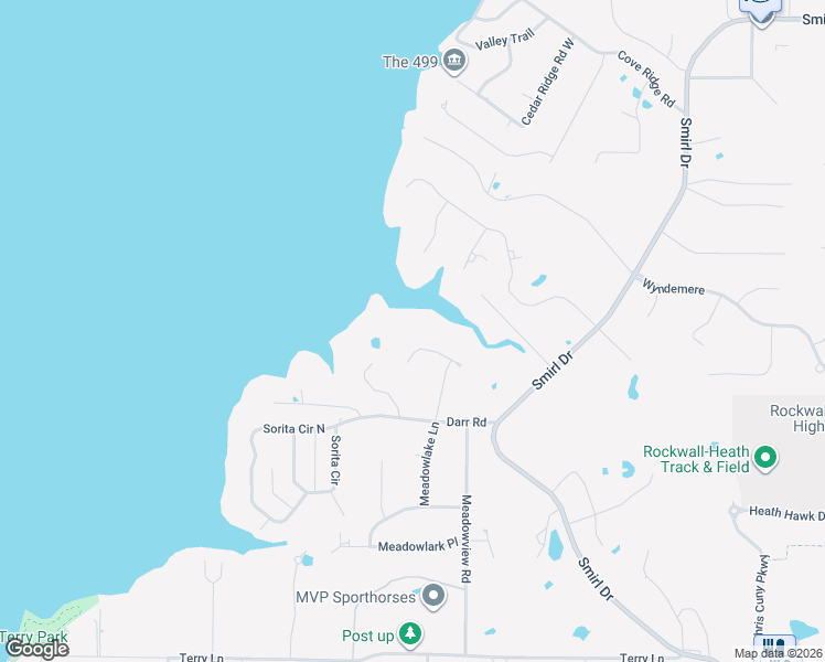 map of restaurants, bars, coffee shops, grocery stores, and more near 8 Meadowlake Drive in Heath