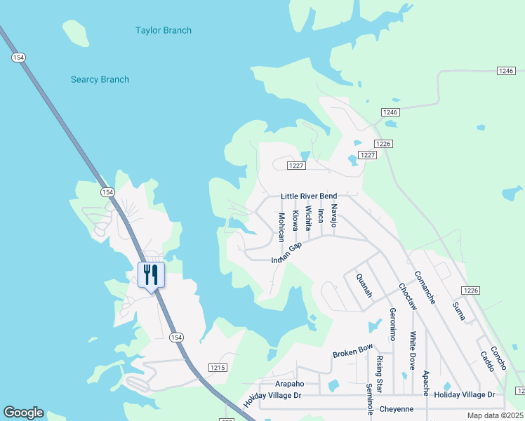 map of restaurants, bars, coffee shops, grocery stores, and more near 864 Indian Gap in Quitman