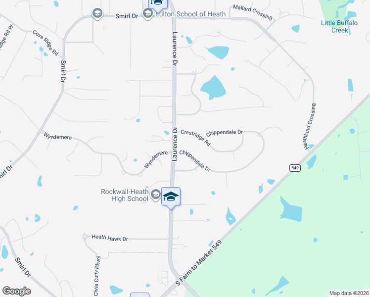 map of restaurants, bars, coffee shops, grocery stores, and more near 405 Chippendale Drive in Heath