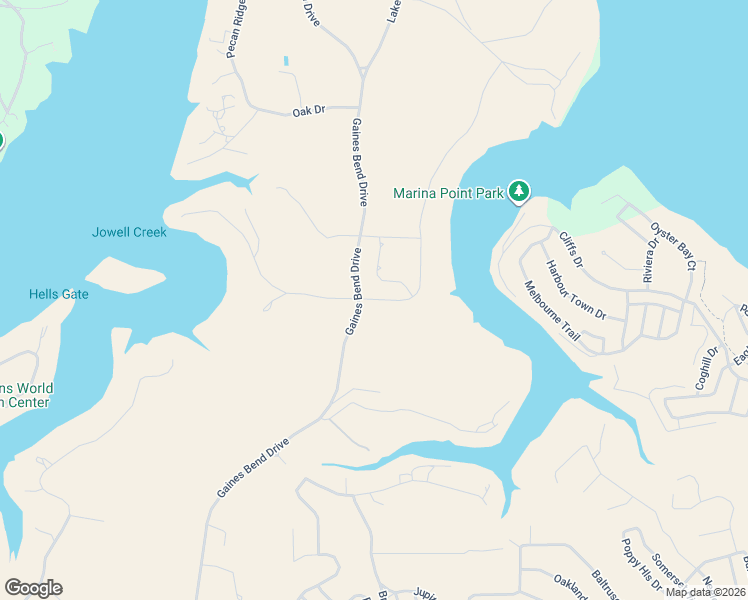 map of restaurants, bars, coffee shops, grocery stores, and more near 1025 Laredo Drive in Graford