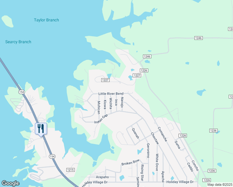 map of restaurants, bars, coffee shops, grocery stores, and more near Inca in Quitman