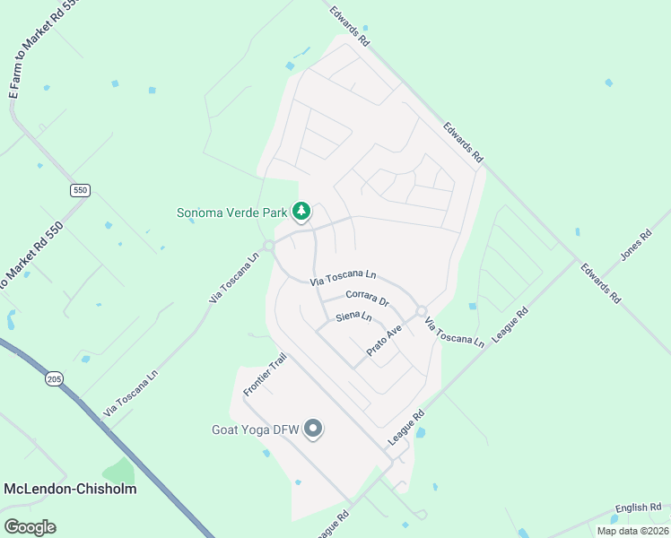 map of restaurants, bars, coffee shops, grocery stores, and more near 1536 Barrolo Drive in Rockwall