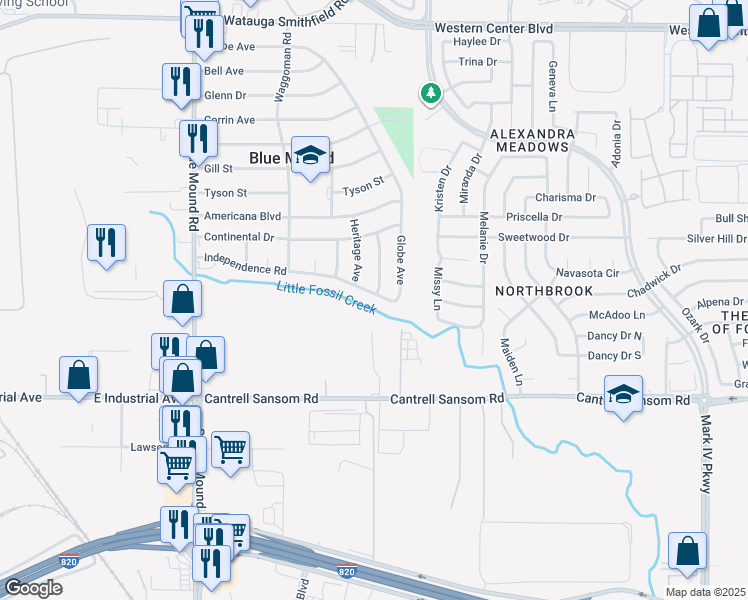 1772 Independence Road, Blue Mound TX Walk Score
