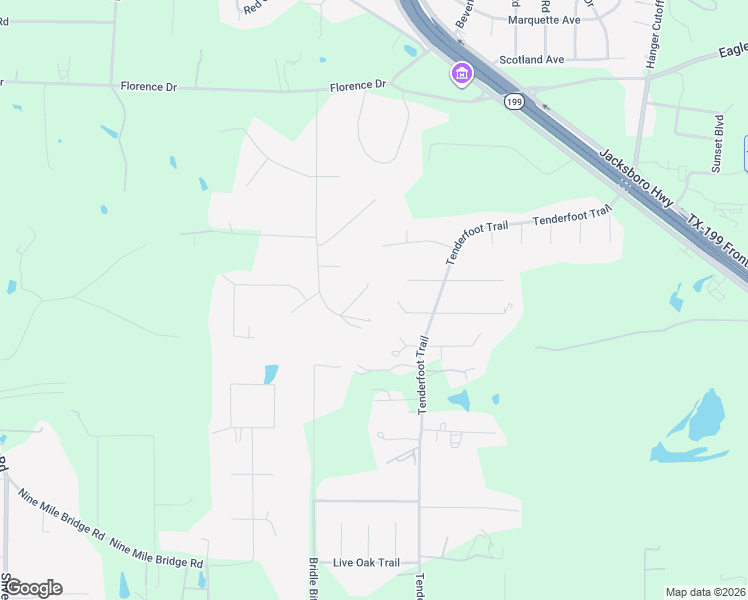 map of restaurants, bars, coffee shops, grocery stores, and more near 2308 Walter Smith Rd in Azle