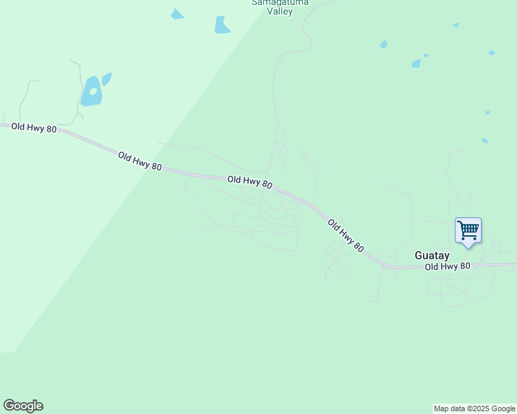 map of restaurants, bars, coffee shops, grocery stores, and more near 26835 Old Highway 80 in Guatay