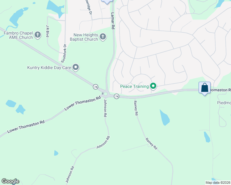 map of restaurants, bars, coffee shops, grocery stores, and more near 1496 Royalwyn Circle in Macon