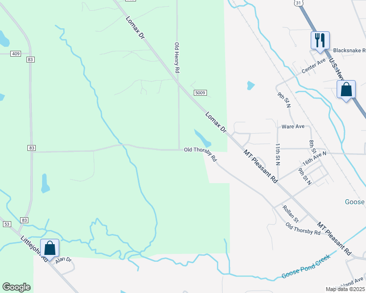 map of restaurants, bars, coffee shops, grocery stores, and more near 1930 County Road 701 in Clanton