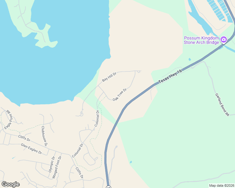 map of restaurants, bars, coffee shops, grocery stores, and more near 275 Oak Tree Drive in Graford