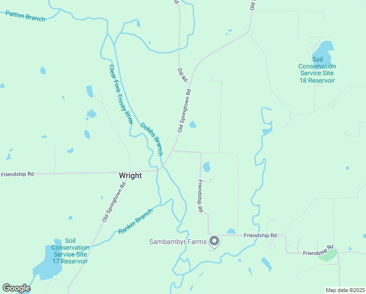 map of restaurants, bars, coffee shops, grocery stores, and more near 801 Friendship Road in Weatherford