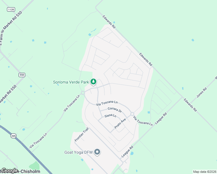 map of restaurants, bars, coffee shops, grocery stores, and more near 1507 Intessa Court in Rockwall