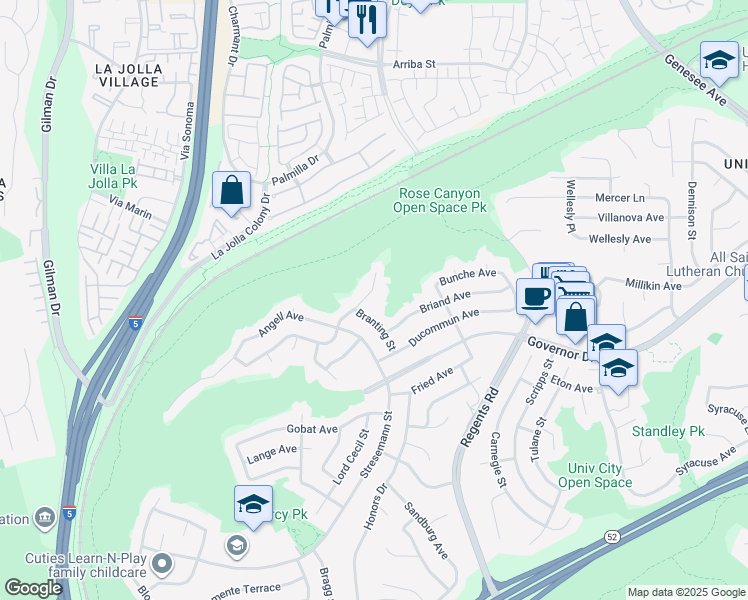 map of restaurants, bars, coffee shops, grocery stores, and more near 2942 Arnoldson Avenue in San Diego