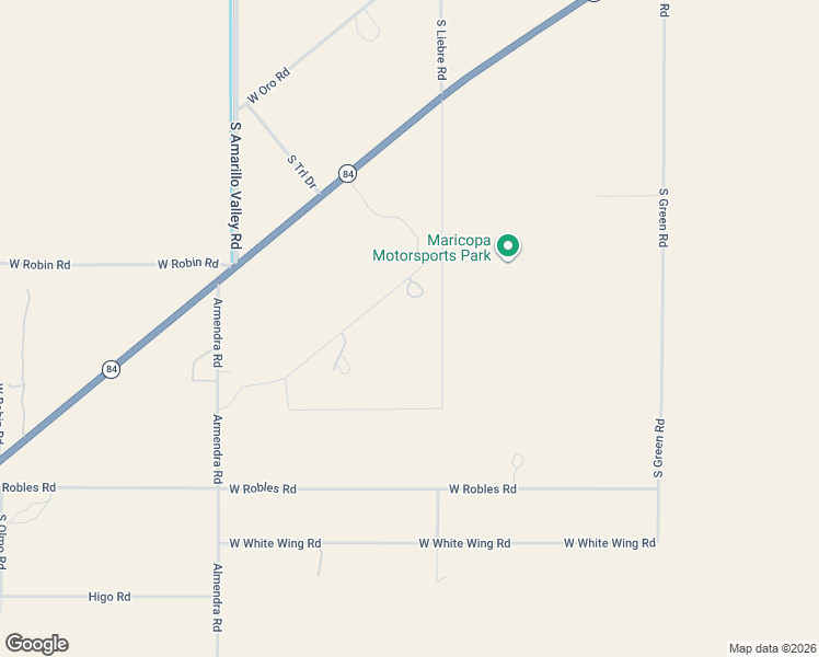 map of restaurants, bars, coffee shops, grocery stores, and more near 3016 Liebre Road in Maricopa