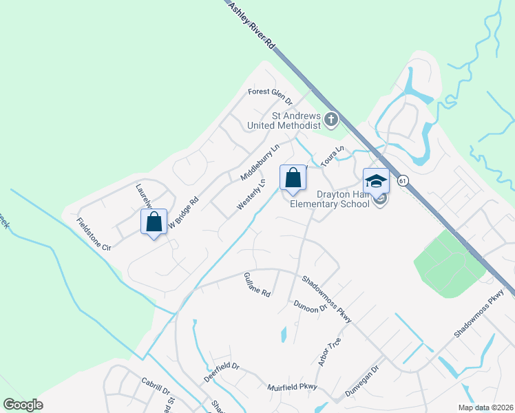 map of restaurants, bars, coffee shops, grocery stores, and more near 240 Lytham Court in Charleston