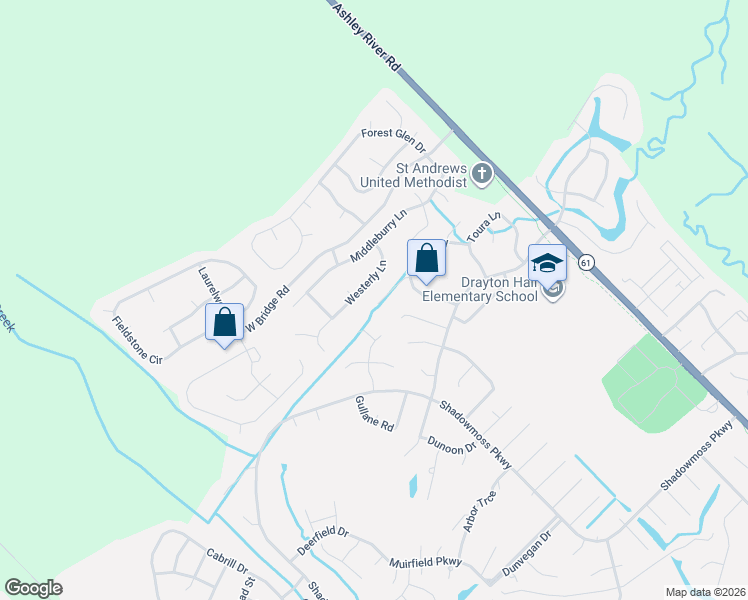 map of restaurants, bars, coffee shops, grocery stores, and more near 240 Lytham Court in Charleston