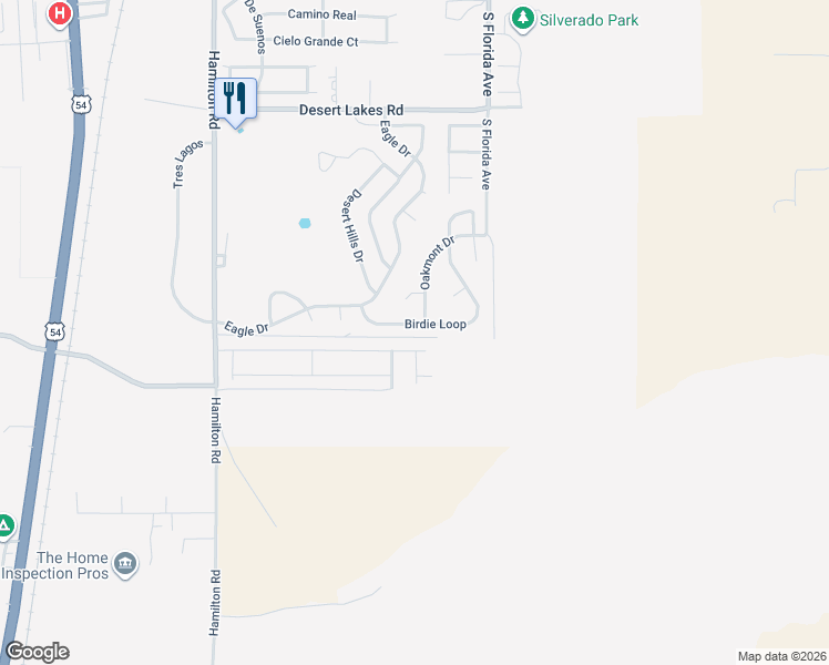 map of restaurants, bars, coffee shops, grocery stores, and more near 416 Oakmont Place in Alamogordo