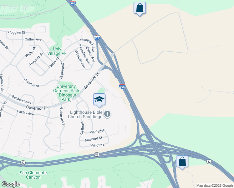 map of restaurants, bars, coffee shops, grocery stores, and more near 6165 Greenwich Drive in San Diego