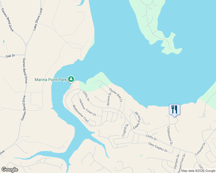 map of restaurants, bars, coffee shops, grocery stores, and more near 200 Oyster Bay in Graford
