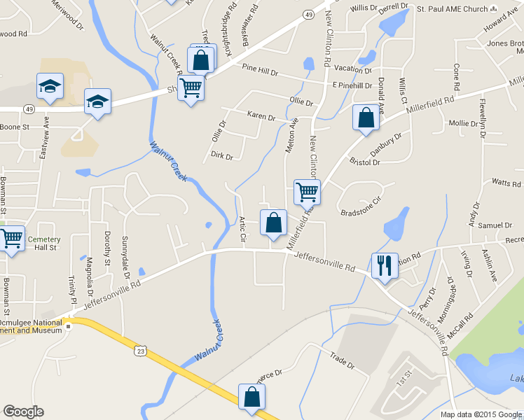 map of restaurants, bars, coffee shops, grocery stores, and more near 936 Lynhaven Ave in Macon