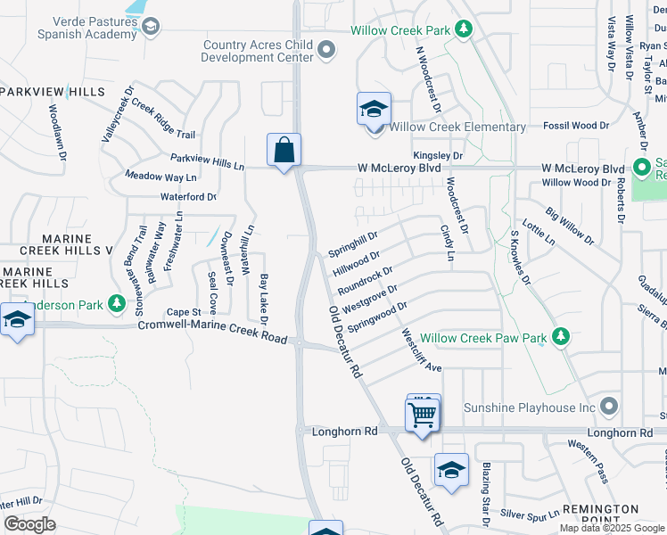 map of restaurants, bars, coffee shops, grocery stores, and more near 1128 Hillwood Drive in Saginaw
