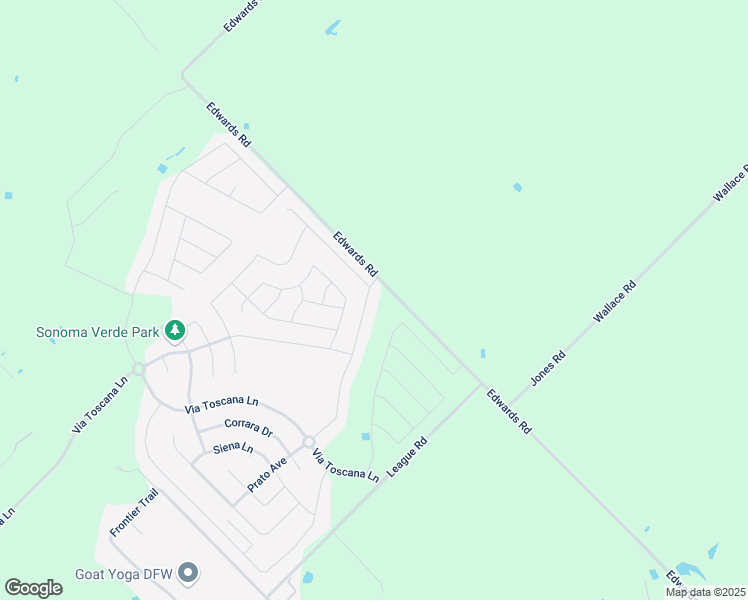 map of restaurants, bars, coffee shops, grocery stores, and more near 1807 Amalfi Drive in Rockwall