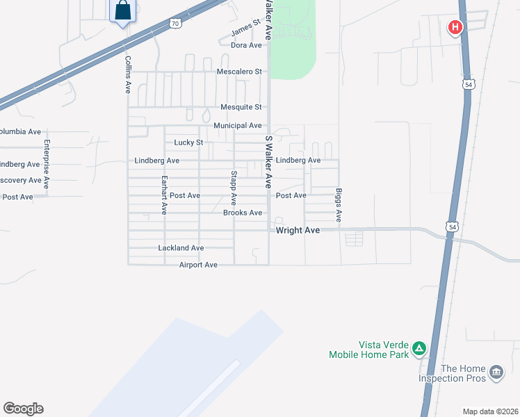 map of restaurants, bars, coffee shops, grocery stores, and more near 902 Brooks Avenue in Alamogordo