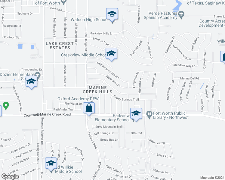 map of restaurants, bars, coffee shops, grocery stores, and more near 5705 Stone Meadow Lane in Saginaw