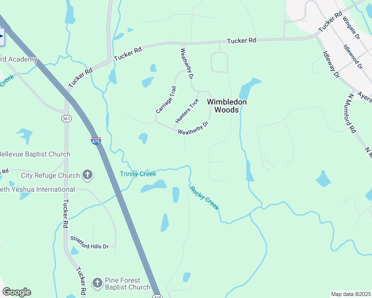map of restaurants, bars, coffee shops, grocery stores, and more near 118 Fox Chase in Macon