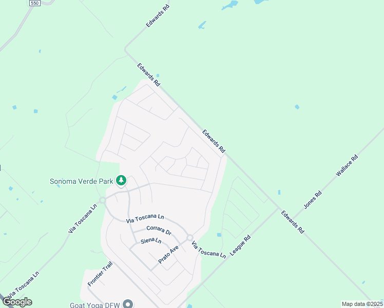 map of restaurants, bars, coffee shops, grocery stores, and more near 1833 Bellagio Lane in Heath