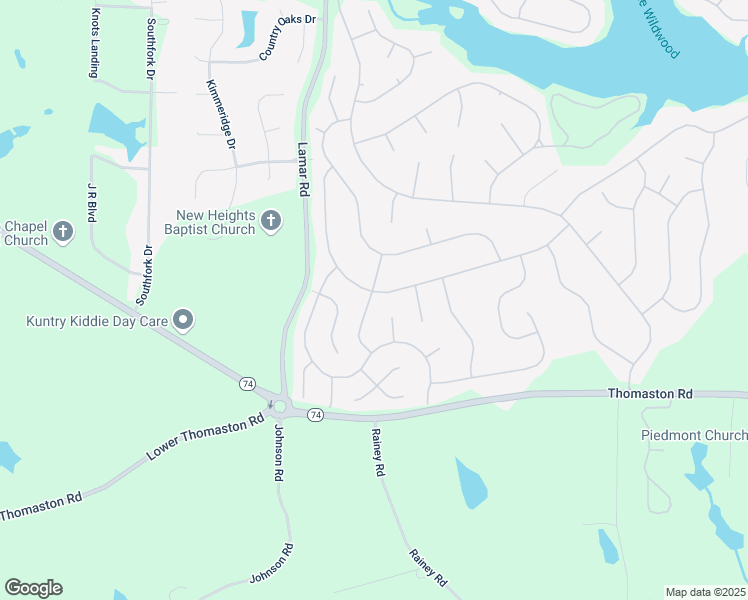 map of restaurants, bars, coffee shops, grocery stores, and more near 1104 Santa Fe Trail in Macon