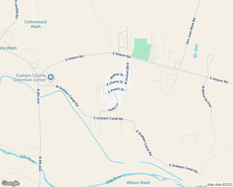 map of restaurants, bars, coffee shops, grocery stores, and more near 223 East Peach Street in Safford