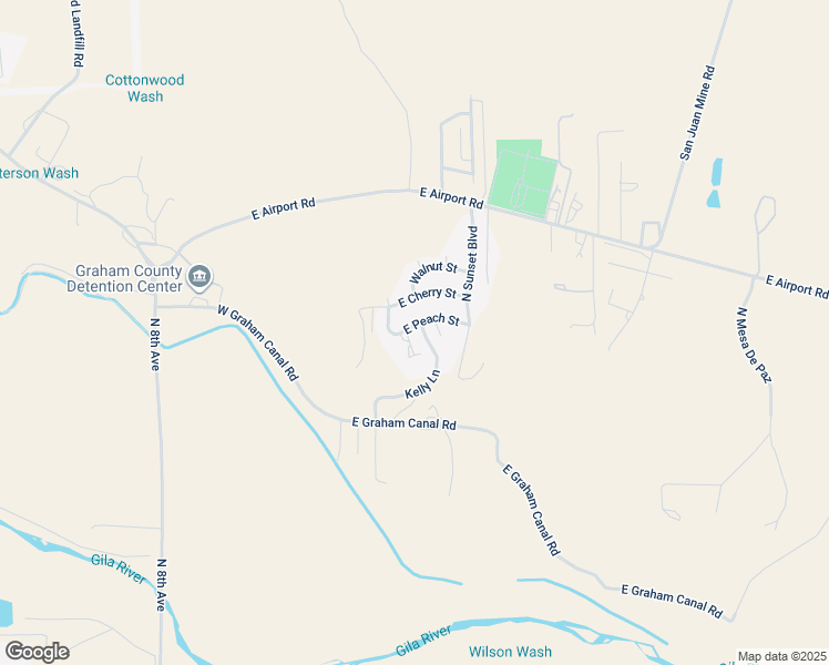 map of restaurants, bars, coffee shops, grocery stores, and more near 223 East Peach Street in Safford