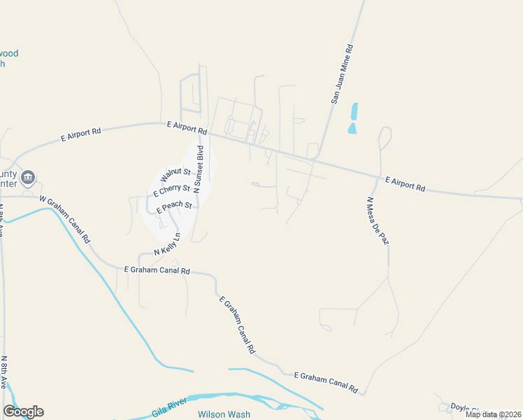 map of restaurants, bars, coffee shops, grocery stores, and more near 1601 North Y Rock Road in Safford