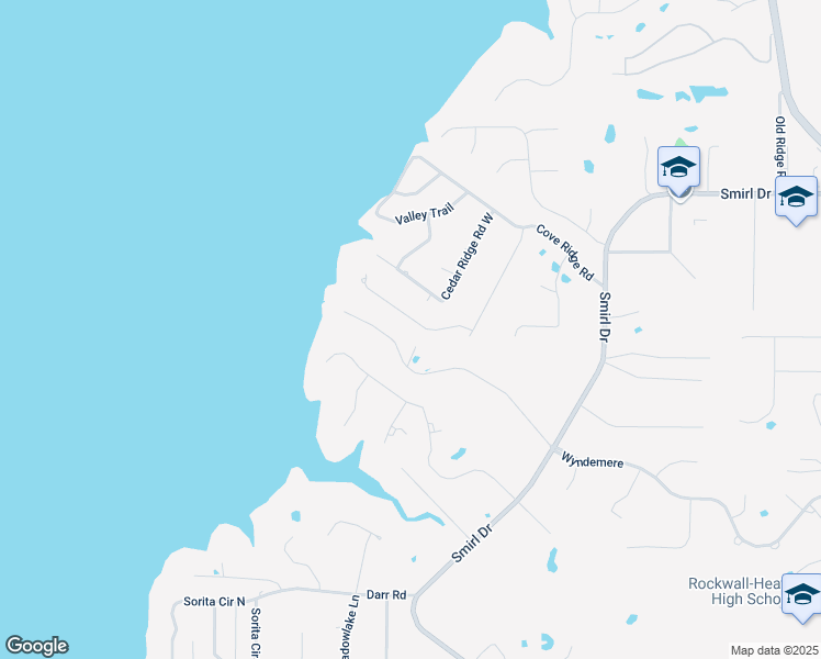 map of restaurants, bars, coffee shops, grocery stores, and more near 909 Cedar Shores Drive in Heath