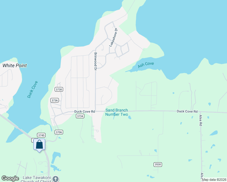 map of restaurants, bars, coffee shops, grocery stores, and more near 3216 Cedar Bend Drive in Quinlan