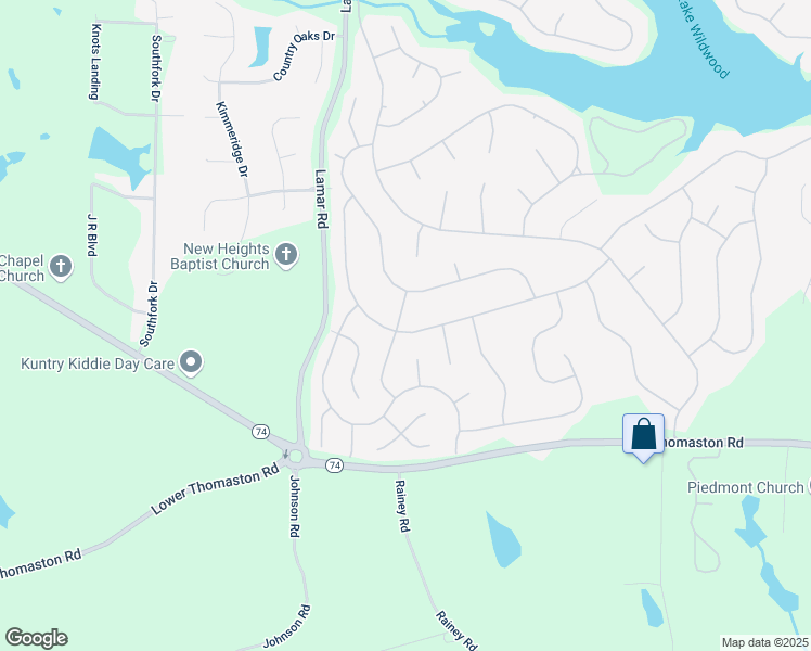 map of restaurants, bars, coffee shops, grocery stores, and more near 1104 Santa Fe Trail in Macon