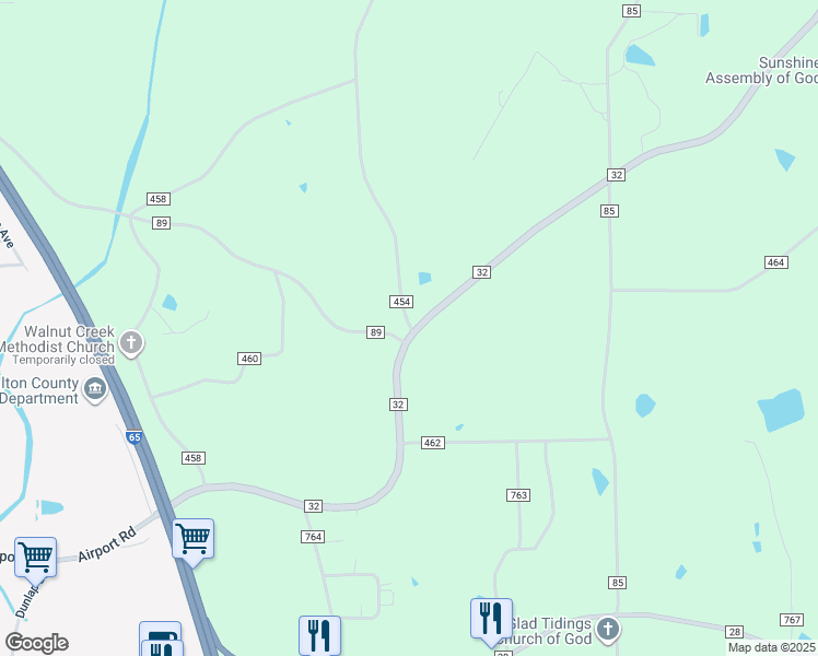 map of restaurants, bars, coffee shops, grocery stores, and more near 1992-2158 County Road 32 in Clanton
