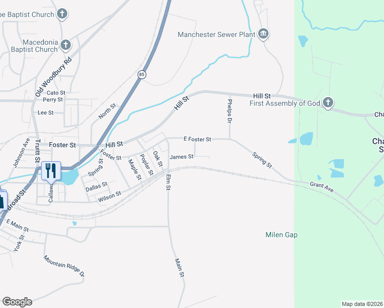 map of restaurants, bars, coffee shops, grocery stores, and more near 1 Jay Street in Manchester