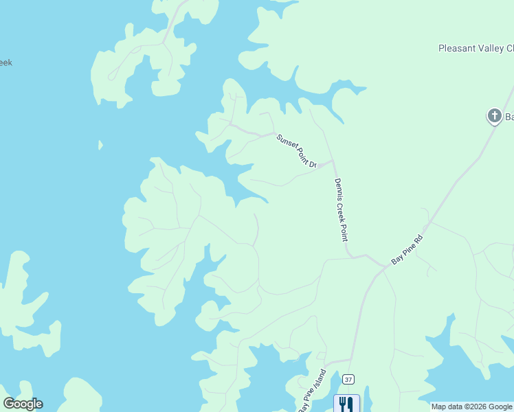 map of restaurants, bars, coffee shops, grocery stores, and more near 516 Muscogee Road in Jacksons' Gap