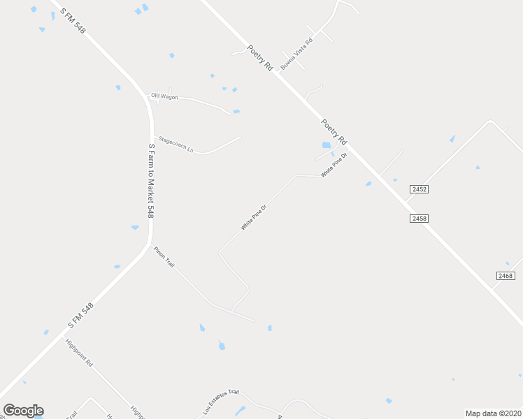 map of restaurants, bars, coffee shops, grocery stores, and more near White Pine Drive in Royse City