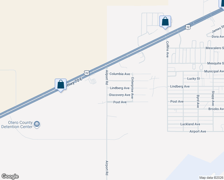 map of restaurants, bars, coffee shops, grocery stores, and more near 1499 Challenger Avenue in Alamogordo