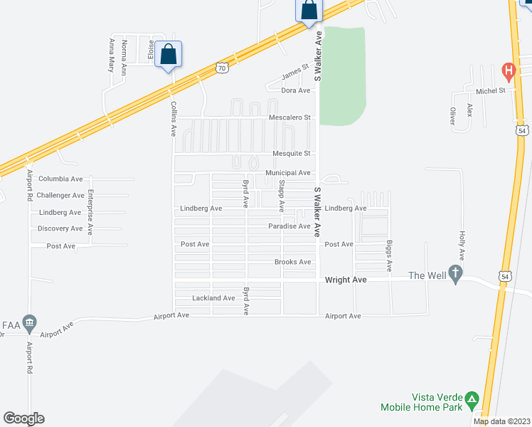 map of restaurants, bars, coffee shops, grocery stores, and more near 1008 Lindberg Avenue in Alamogordo