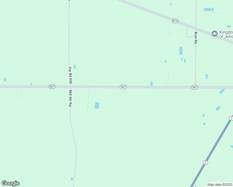 map of restaurants, bars, coffee shops, grocery stores, and more near 1872 Louisiana 587 in Oak Grove