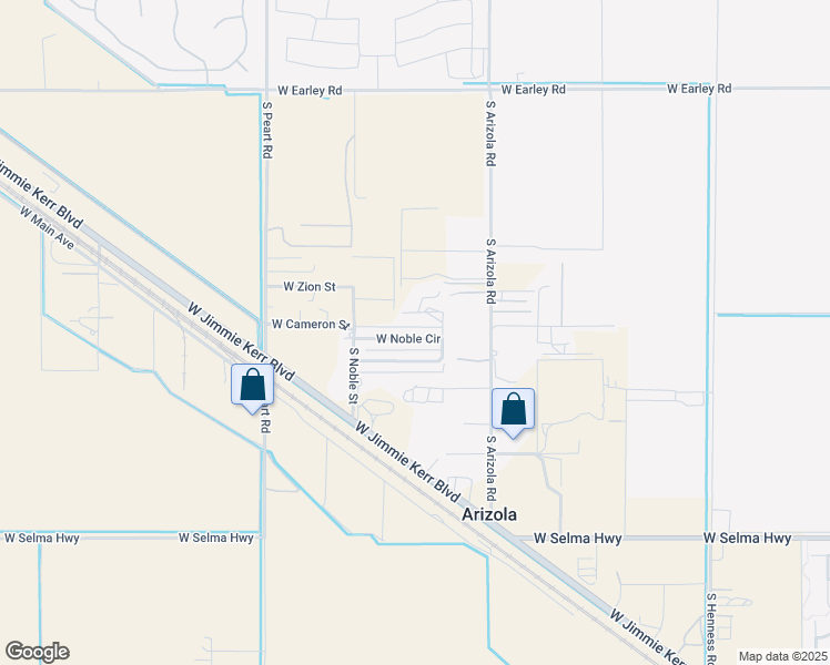 map of restaurants, bars, coffee shops, grocery stores, and more near 14034 West Noble Circle in Casa Grande